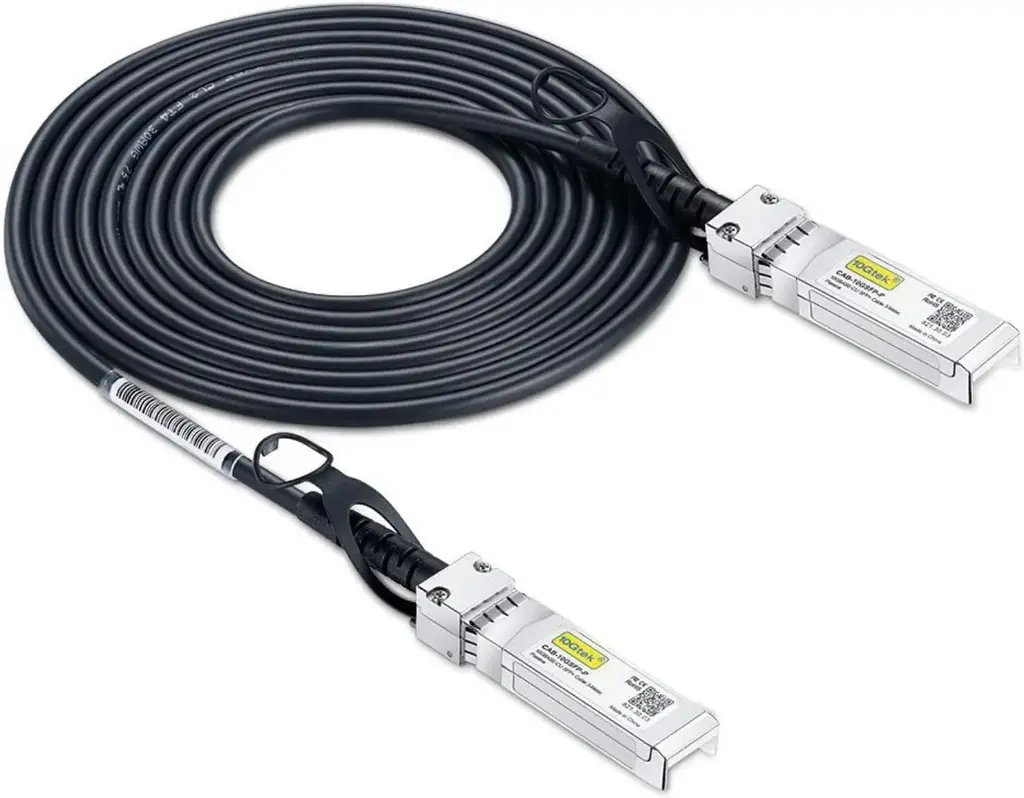 [PR/46523] 10Gtek® Cavo SFP+ 10G 2m - 10GBASE-CU Passivo Direct Attach Copper Twinax SFP+ Cable Compatibile per Cisco SFP-H10GB-CU2M, Ubiquiti, Netgear, D-Link, TP-Link, Zyxel, QNAP Nas, Mikrotik, Open Switch 